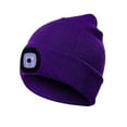thumbnail image 1 of Gorro de punto con luz LED, recargable por USB, 4 luces LED, unisex, cálido, para invierno, con linterna, 1 of 5