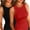 Black+Red, variant on Womens Tank Tops 2 PCS Summer Top Ribbed Sleeveless Racerback Basic Top Slim Fitted Round High Neck Sexy Tank Tops for Wome White S-XXL