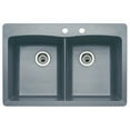 thumbnail image 1 of Blanco 441285-5 Diamond 22" X 33" Double-Basin Granite Drop-In Or Undermount 5-Hole Residential Kitchen Sink, Available in Various Colors, 1 of 2