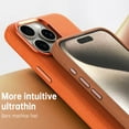 thumbnail image 5 of For iPhone 13 Pro Case Compatible with MagSafe, Supports Magnetic Charging, Slim Liquid Silicone PU Leather Case, Shock Absorbing, Screen and Camera Protection For iPhone 13 Pro,Brown, 5 of 8