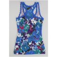 thumbnail image 2 of dELiA*s Womens Floral Print Racerback Tank Top, Blue, Medium, 2 of 2