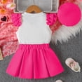 thumbnail image 5 of Caqnni Toddler Girls Summer 2Pcs Outfits Set, Cute Flower Short Sleeve T-Shirt and Pants (Gift Ready) Summer 2Pcs Gift Outfits Set 2Pcs Summer Playwear Beach Outfits 12-18 Months,Pink, 5 of 9