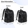 thumbnail image 2 of Disketp Geometric Lines Dog Art Mochila de Lona Estampada, Mochila Escolar de Viaje Ligera para Estudiantes y Portátil-Medium, 2 of 5