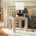 thumbnail image 2 of SAFAVIEH Coromio Modern End Table, Light Grey/Natural (21.1 in. W x 21.1 in. D x 19.7 in. H), 2 of 8