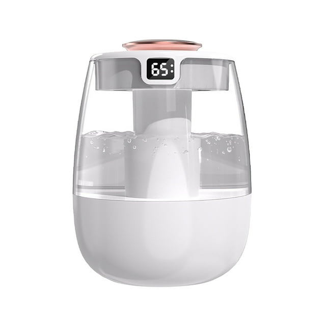 Quiet Cool Mist Humidifier with LED Light - USB Double Spray, Heavy Fog, Silent Digital, Multipurpose - Ideal for Home, Bedroom, Office