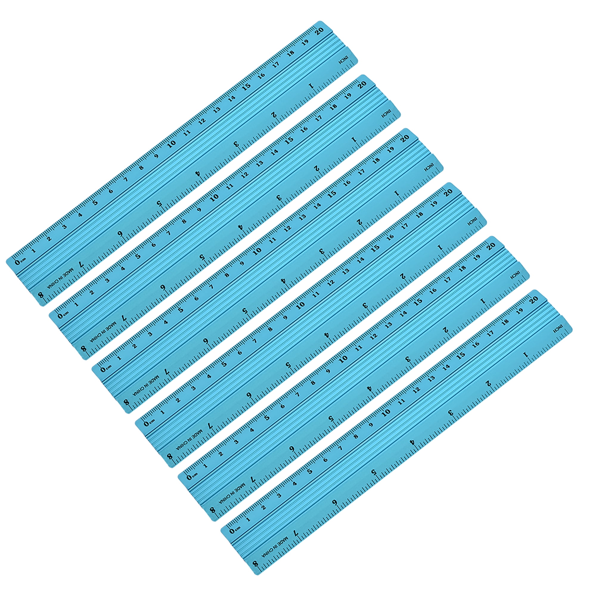 Blue Aluminium Rulers, 8 Inch Architectural Scale Ruler, Professional