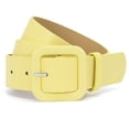thumbnail image 4 of SWSMCLT Women's Fashion PU Belt Faux Leather Belt Slimming Spring Summer For Dress Square Casual Fall Yellow One Size, 4 of 4
