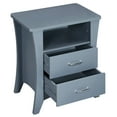 thumbnail image 4 of Grey Nightstand with 2 Drawers and Open Shelving, 4 of 8