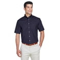 thumbnail image 1 of Camisa de manga corta de paño liso Crown Woven Collection® para hombre NAVY 3XL Devon & Jones D620S, 1 of 1