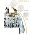 thumbnail image 2 of Sunflower Table Cloth, Blue Plaid Farmhouse You Are My Sunshine Waterproof Tablecloth for Rectangle Tables, Reusable Washable Fabric Table Cover for Restaurant Kitchen Dining Tables 60"x84", 2 of 6