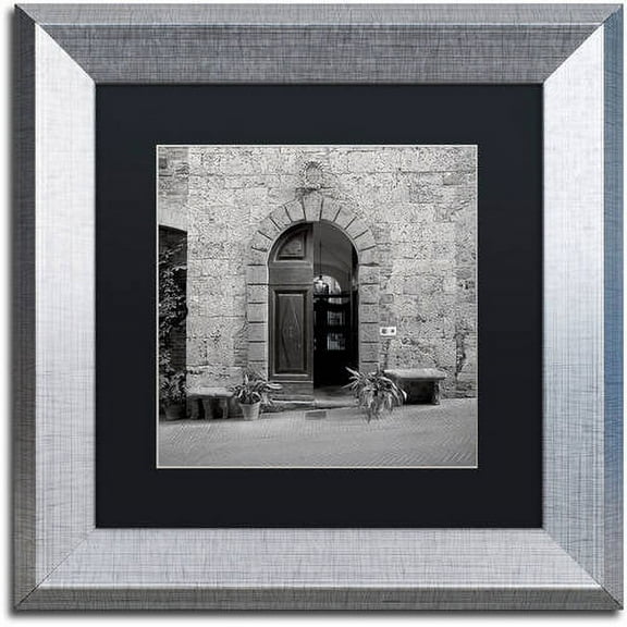 Trademark Fine Art "Tuscany I" Canvas Art by Alan Blaustein, Black Matte, Silver Frame