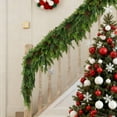 thumbnail image 5 of Inadays 6 Ft Christmas Garlands Norfolk Pine Garland with Artificial Red Berry Real Touch Artificial Faux Greenery Garland Xmas Decorations Holiday Indoor Outdoor Decor for Table Mantel Porch Wall, 5 of 7
