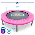 thumbnail image 4 of Sportspower My 1st Trampoline 36" Indoor/Outdoor Mini Rebounder Trampoline with No-Gap Padded Cover, for Toddlers & Kids Aged 3 to 10, Max Weight Capacity 220 LBS - PINK, 4 of 6