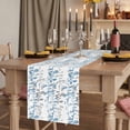 thumbnail image 2 of Table Runners 108 Inches Long Dress Scarves, Blue Grey Botanical Farmhouse Coffee/Dining/Kitchen Table Runner for Living Room, Spring Floral Summer Farmhouse 13x108 Inch, 2 of 9