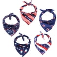 thumbnail image 6 of Patriotic Pet Bandana Star Print Trianglular Bandana for Pets, Fourth Of July Festive Wear Bibs, 6 of 9