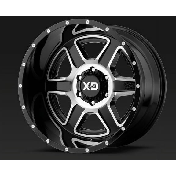 20" Black With Natural Face XD832 Wheel by KMC Wheels XD83229050518