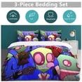 thumbnail image 5 of Alien Invader Zim 3 Pieces Bedding Sets Comfortable Soft Comforter Sets Decoration Bedroom Gifts With 1 Duvet Cover 2 Pillowcases, 5 of 7