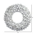 thumbnail image 2 of Vickerman 22" Silver Shiny and Matte Ball Wreath, 2 of 2