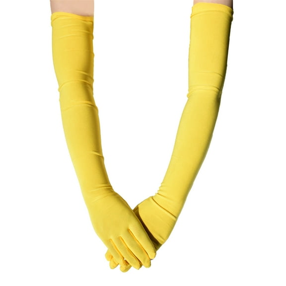 1pair Beautiful Solid Etiquettes Gloves Mardi Mittens Christmas Glove for Women Banquets Party
