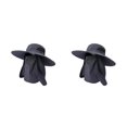 thumbnail image 4 of Jumpingount Sombrero para el sol de Color sólido para hombres y mujeres, desmontable, de secado rápido, transpirable, para adultos, a prueba de Negro Tipo 2 2Conjunto, 4 of 6