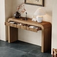 thumbnail image 4 of Harper & Bright Designs Wood Console Table with Storage , Flutde Entryway Table with Curved Corners for Hallway & Living Room , Natural, 4 of 13