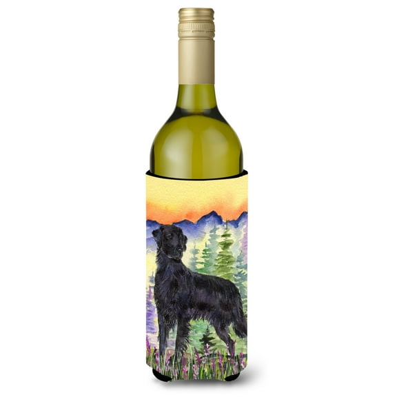 Caroline's Treasures SS8263LITERK Flat Coated Retriever Wine Bottle Hugger, Wine Bottle, multicolor