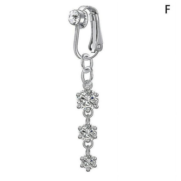 1pc Fake Belly Button Ring Fake Clip On Belly Piercing Non Piercing Navel Ring
