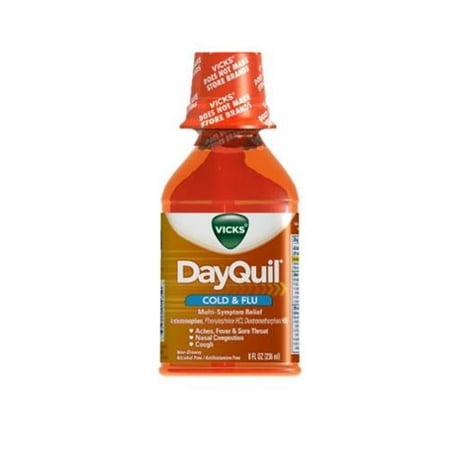 Vicks Dayquil Rhume et grippe secours liquide 8 oz (Pack de 3)