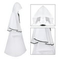 thumbnail image 5 of Men Women Medieval Cloak Halloween Hooded Robe Monk Robe Cape Sleeve Wizard Guide Death Long Cloak Costume, 5 of 5