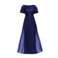 thumbnail image 3 of Vedolay Plus Size Dresses Women's 2023 Summer Formal Beach Dresses Crew Neck Short Sleeve Wrap Party Club Mini Ruched Bodycon T Shirt Dress,Navy XL, 3 of 5