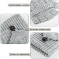 thumbnail image 6 of Loritta 2 Pairs Winter Gloves Warm Knit Flip Mittens Fingerless Gloves for Women Gift, 6 of 6