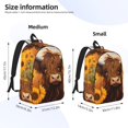 thumbnail image 2 of Balery Countryside Sunflower Cow Mochila Clásica Impresa Básica para Viaje, Mochila Escolar Resistente al Agua, Mochila de Lona con Correas Ajustables-Small, 2 of 5