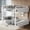 White, variant on Leumius Full over Full Bunk Bed Frame with Ladders & Guardrails, Upgraded Round-Pipe Metal Frame, Stylish & Versatile for Any Room,Black