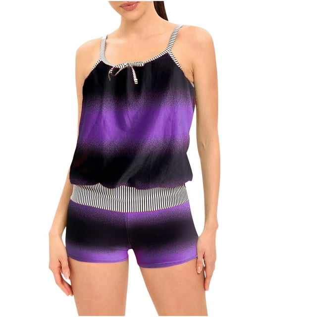 Birdeem Maillot de Bain Femme Aguichant avec Coussin de Poitrine Sans Armature Imprimé Patchwork