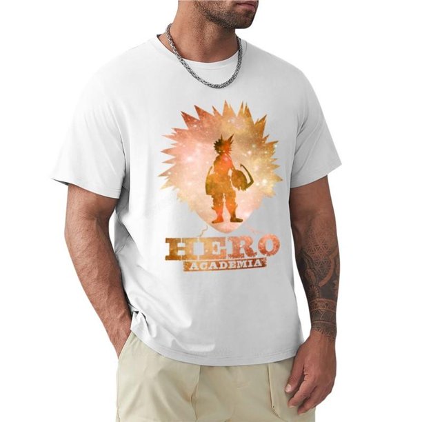 Camisetas de algodón para hombre playera de Bakugou Hero Academia playera gráfica vintage ropa de algodón
