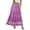 Purple Pink, variant on Yucgh Women's Solid Color High Waist Trumpet Maxi Skirt, Bohemian Tiered A-line Skirt, Flowy Layered Casual Long Skirt with Elastic Waist,Purple Pink,M