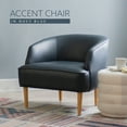 thumbnail image 5 of Linon Hoylake Faux Leather Club Accent Chair, Navy, 5 of 16