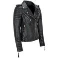 thumbnail image 4 of Leather Biker Jacket Women Black Motorcycle Jacket Womens Motorcycle Jacket Best Leather Motorcycle Jacket Motorcycle Riding Jacket size M, 4 of 5