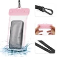 thumbnail image 3 of Unique Bargains 2 Pcs Luminous Mobile Waterproof Bag Pink Universal Waterproof Case Compatible for Phone 4.92"x9.65", 3 of 6