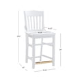 thumbnail image 5 of Linon Judah 24 Inch High Back White Counter Stools, Set of 2, 5 of 10