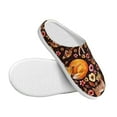 thumbnail image 3 of Daiia Woodland Creatures Floral Print Women’s Fuzzy Slippers Memory Foam Lightweight House Shoes Cozy Loafer Flannel House Shoes-42/43, 3 of 7