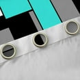 thumbnail image 4 of Feelyou Cyan Square Geometric Black Out Curtains, Vintage Artwork Abstract Curtains Pack of 2 (42x63 Each), Chic Rectangle Bedroom Curtains, Black Out Curtains Decor, 4 of 6