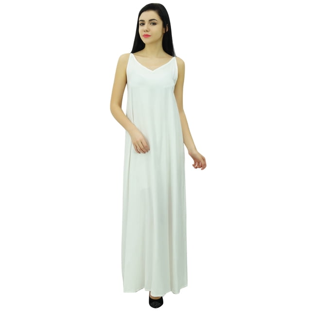Bimba Robe Maxi à Bretelles Spaghetti Unie pour Femmes pour l'Été Plage Robe d'Été