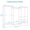 thumbnail image 4 of VIPEK V5 Plus Large Portable Closet Rack Freestanding Wardrobe Closet, Heavy Duty Multi-Functional Clothes Rack, White, 4 of 8