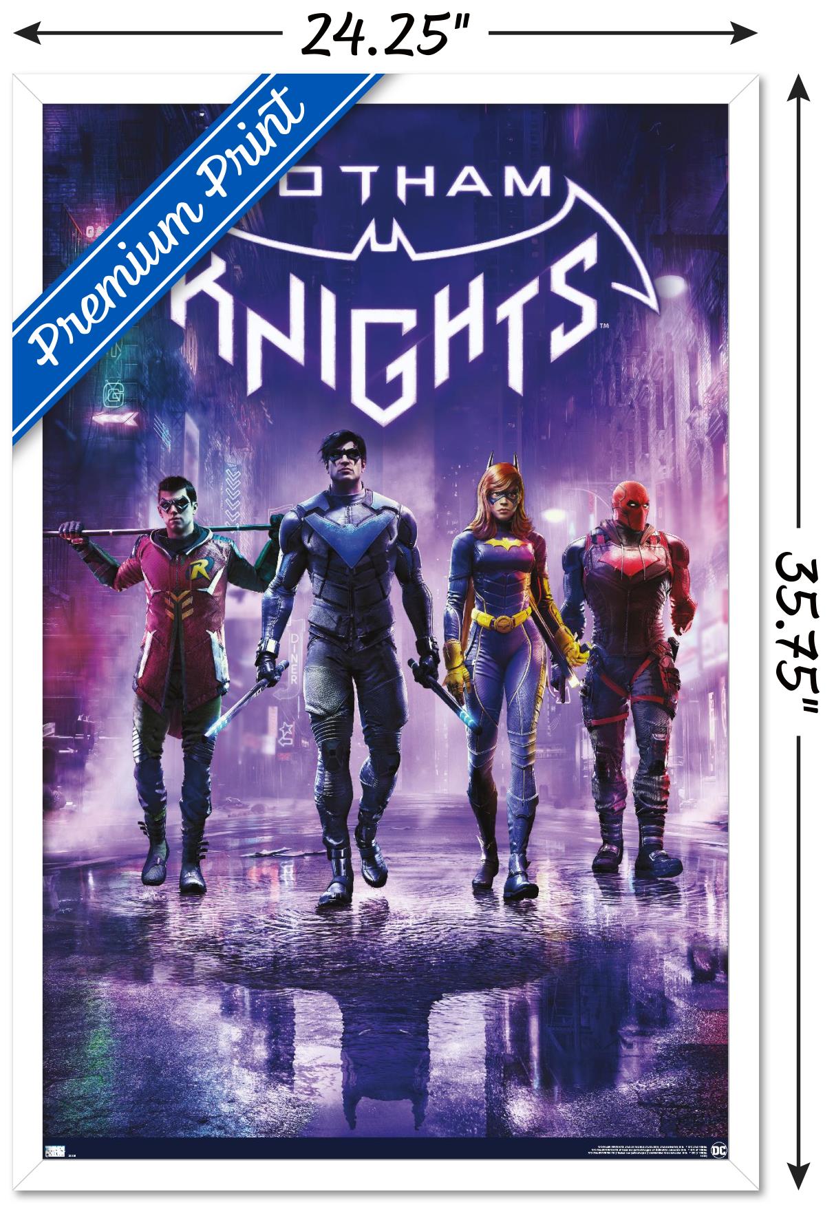 DC Comics Gotham Knights - Key Art Wall Poster, 22.375" x 34" Framed