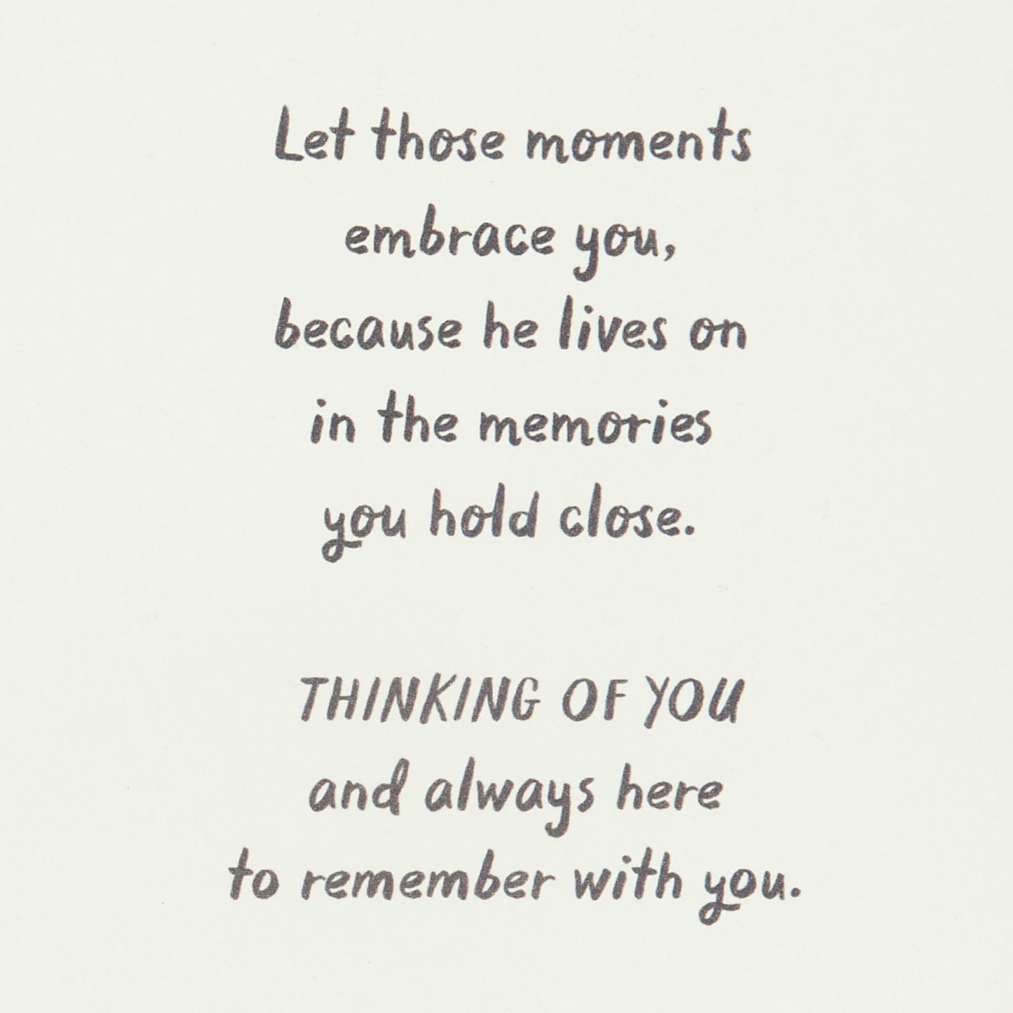 Hallmark Sympathy Card (The Memories You Hold Close)