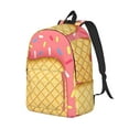 thumbnail image 2 of Daiia Pink Ice Cream Vintage Canvas Backpack for Men and Women ,Hiking Backpack,Travel Laptop Bag for School,Large Capacity Backpack, 2 of 8