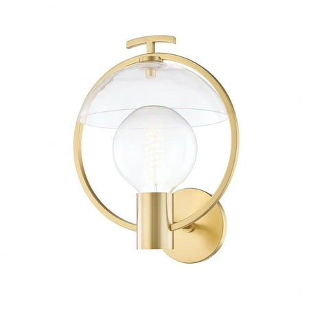 

-1 Light Wall Sconce in Contemporary Style-10.5 inches Wide By 13.25 inches High-Aged Brass Finish Bailey Street Home 735-Bel-4243570