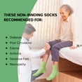 thumbnail image 4 of UNEEI Bamboo Viscose Diabetic Socks,5 Pairs Wide Calf Socks for Men Women,Non Binding Diabetic Neuropathy Socks with Seamless Toe, 4 of 6