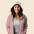 thumbnail image 4 of Dalix Astronaut Embroidered Fleece Zip Washed Hoodie Cold Fall Winter Women in Dusty Rose 2XL XX-Large, 4 of 5